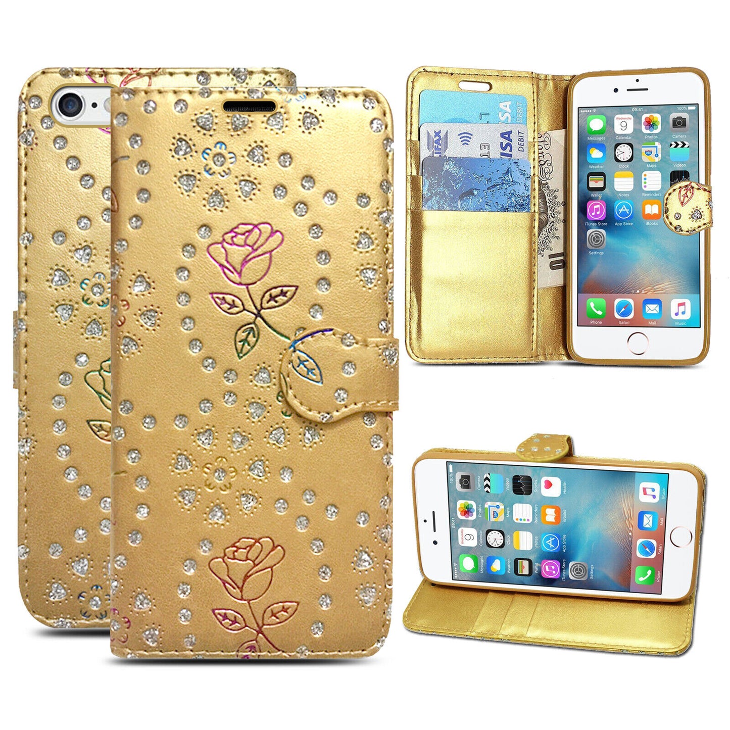 Case for Iphone 16 Pro Max 15 14 13 12 11 X XR Flip Leather Wallet Phone Cover