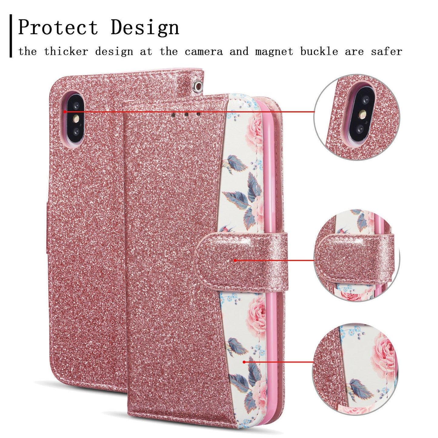 Case for Iphone 16 Pro Max 15 14 13 12 11 X XR Flip Leather Wallet Phone Cover
