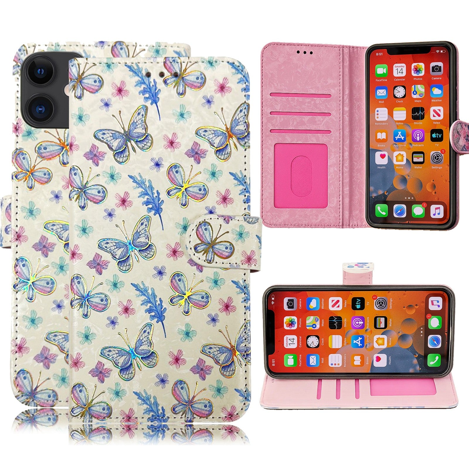 Case for Iphone 16 Pro Max 15 14 13 12 11 X XR Flip Leather Wallet Phone Cover