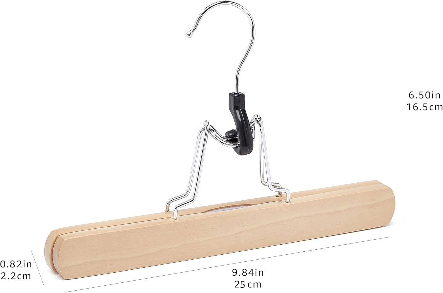 Wooden Pants Hangers, 10-Pack, 25 Cm, Natural