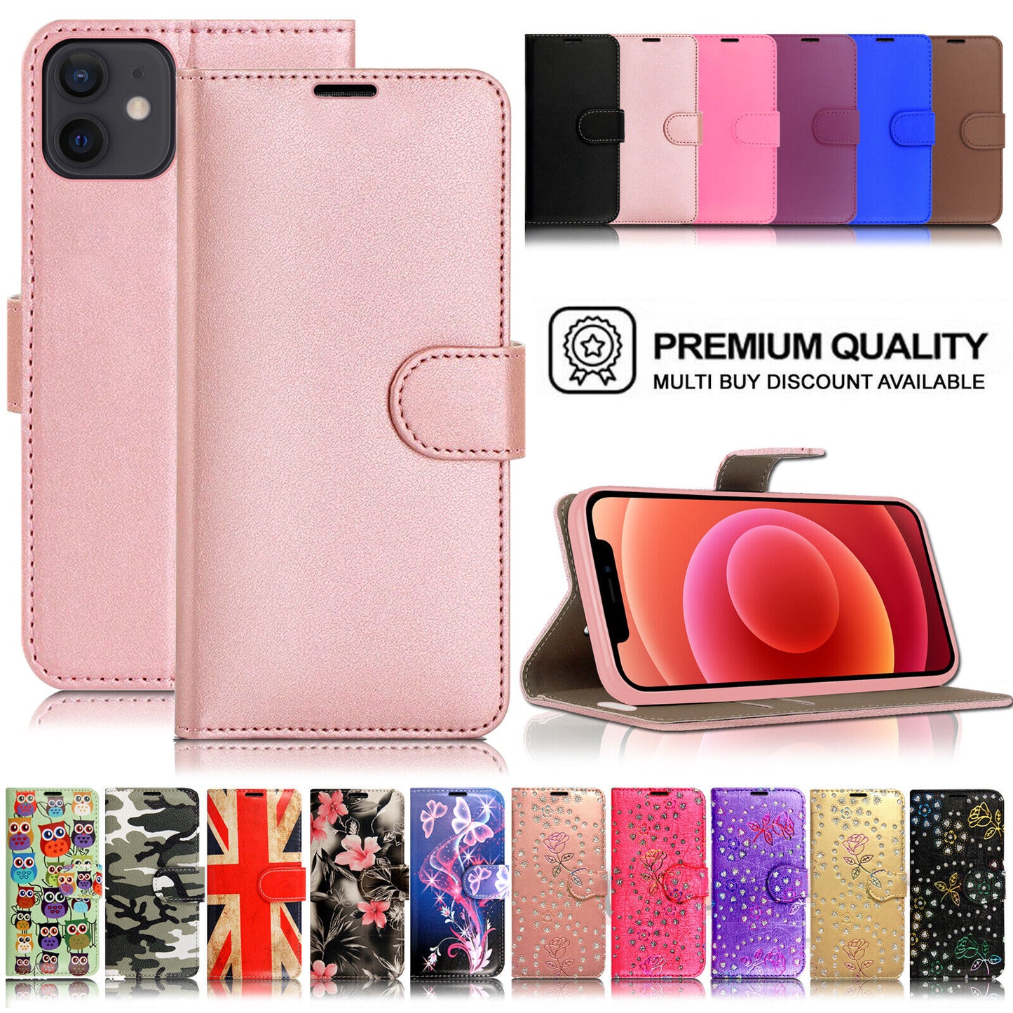 Case for Iphone 16 Pro Max 15 14 13 12 11 X XR Flip Leather Wallet Phone Cover