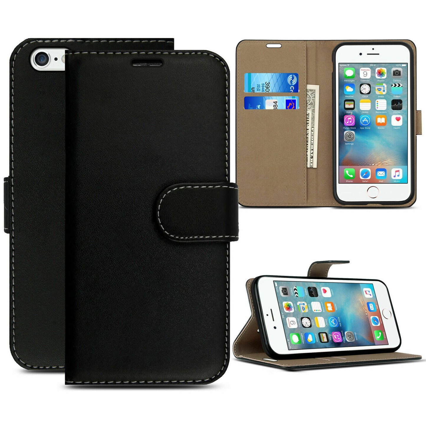 Case for Iphone 16 Pro Max 15 14 13 12 11 X XR Flip Leather Wallet Phone Cover