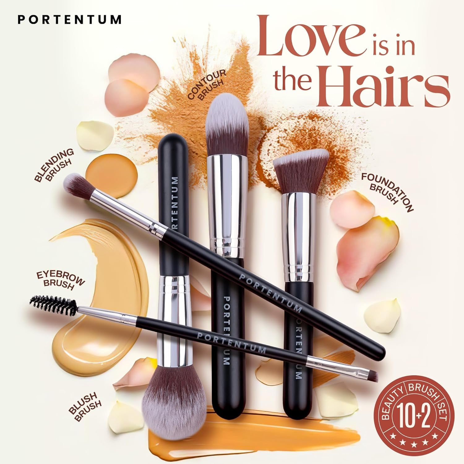 Makeup Kit - 12Pcs Premium Synthetic Kabuki Foundation Face Powder Concealers Eyeshadow Blush Brushes Set