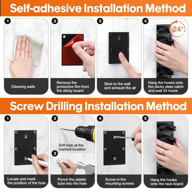 [Holiday Haul] Hat Organizer for Baseball Caps 2Pack, Hat Rack for Wall with Strong Adhesive Hold up to 16 Hats, Hat Hanger Holder Display for Door Closet, Cap Organizer Storage Multilayer Two Mounting