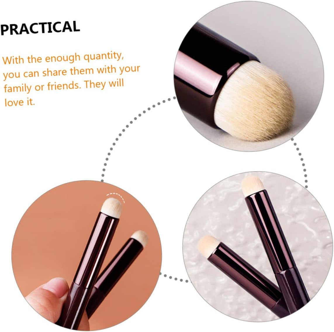6Pcs Makeup Sponge Applicators Concealer Brush Set Cushion Puff for Dual Wet and Dry Use Portable Cosmetic Tools for Precise Face Powder and Concealer Application