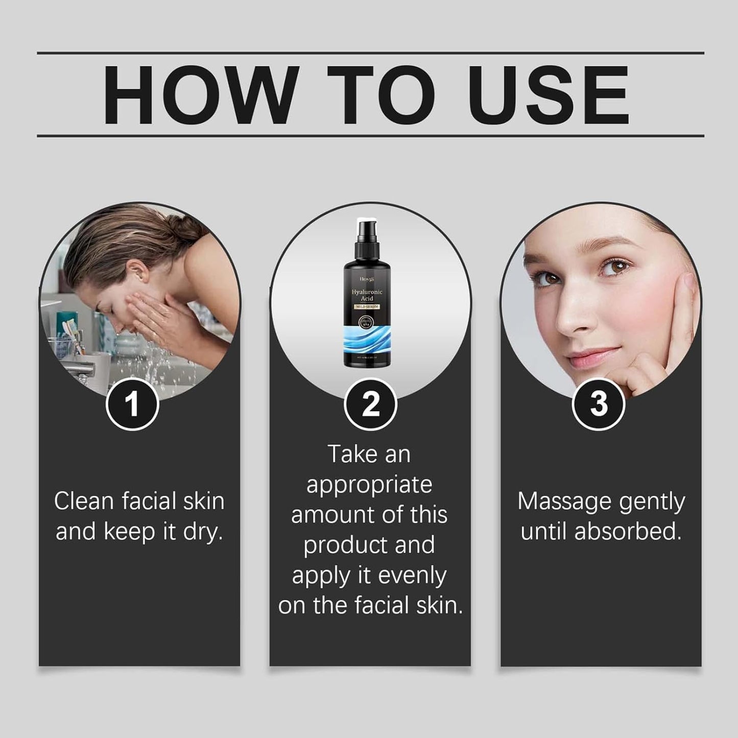 Hyaluronic Acid Serum 100ML - Hyaluronic Acid Serum for Face - anti Wrinkle&Ageing Face Serum Intense Hydration Moisture - Serum F-Ace Skincare for a Rejuvenated Skin - Dark Spot Correcting Glow Serum