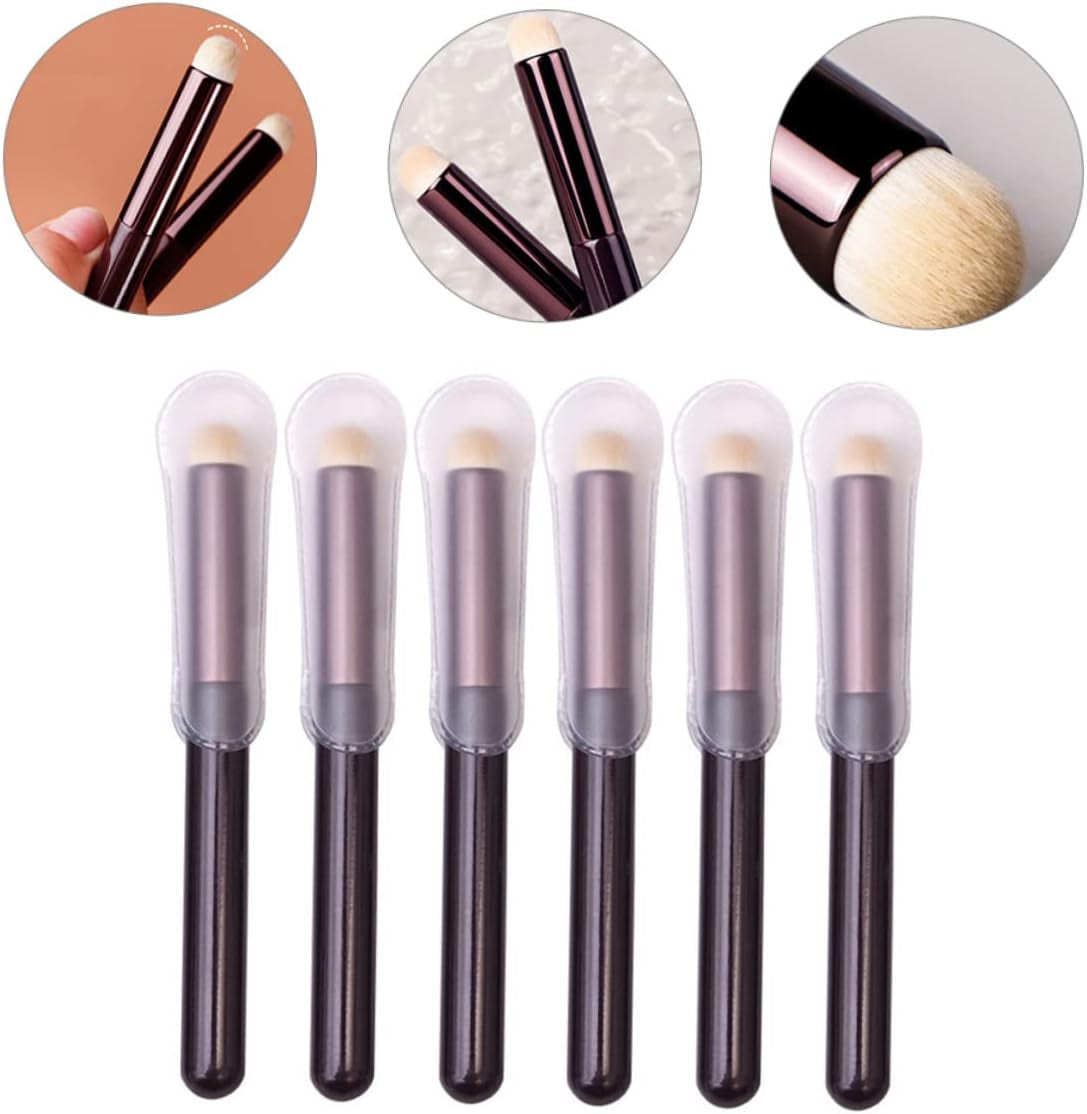 6Pcs Makeup Sponge Applicators Concealer Brush Set Cushion Puff for Dual Wet and Dry Use Portable Cosmetic Tools for Precise Face Powder and Concealer Application