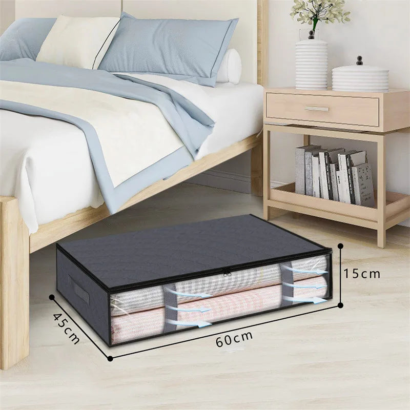 Storage Boxes Clothes Storage Collapsible Storage Bags Underbed Storage for Organizing Clothes Bedroom Quilts Closet Dormitory
