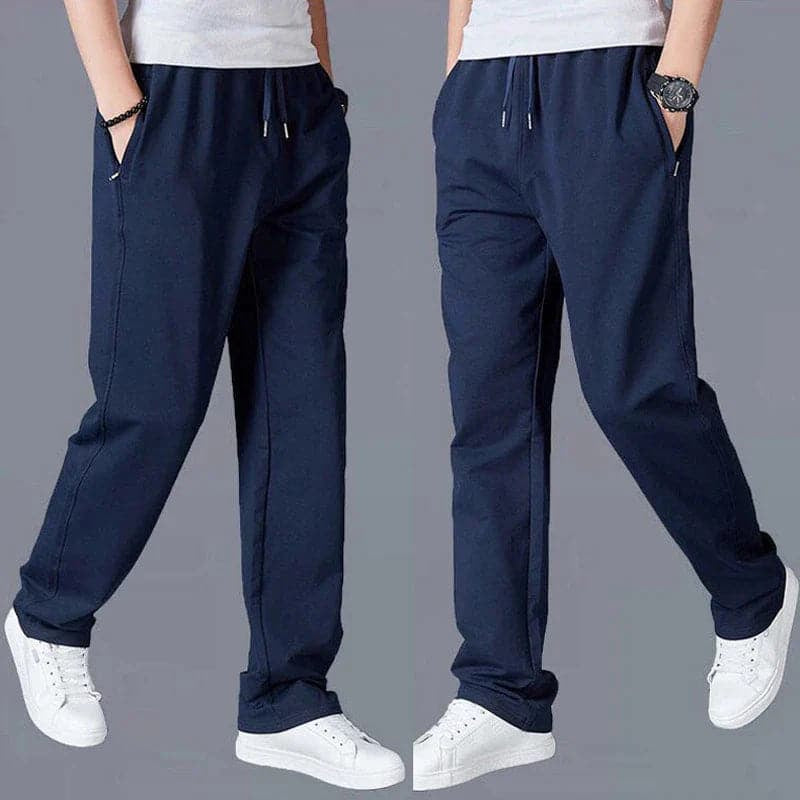 Men'S Joggers - Soft Cotton - Relaxed Fit - Elastic Waist with Drawstring - Pocket Design