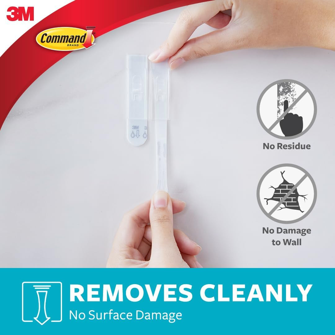Bathroom Large Double Hook, Pack of 1 Hook and 2 Adhesive Strips, Metal - Damage Free Hanging - Holds up to 1.8 Kg, Satin Nickel