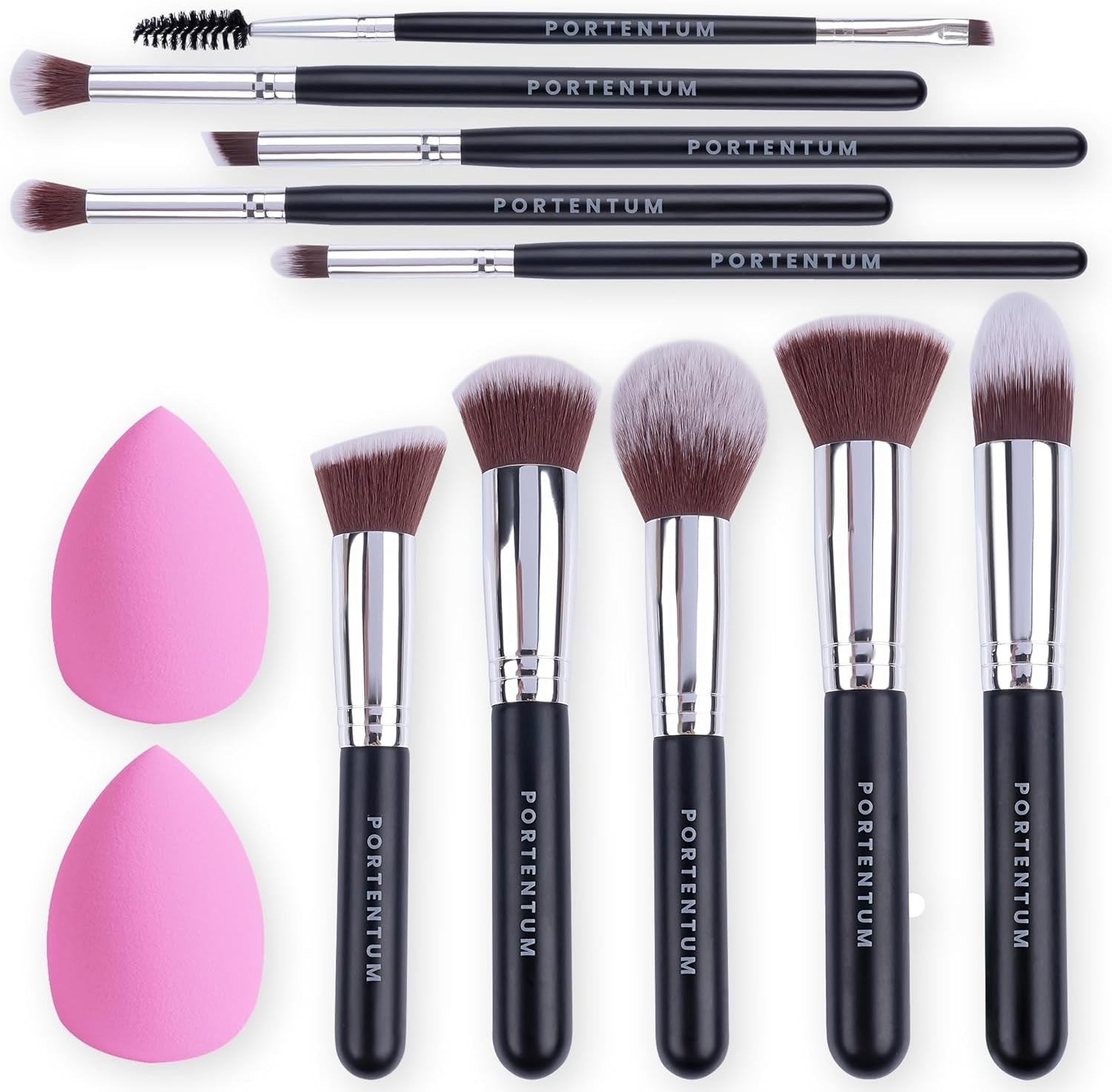 Makeup Kit - 12Pcs Premium Synthetic Kabuki Foundation Face Powder Concealers Eyeshadow Blush Brushes Set
