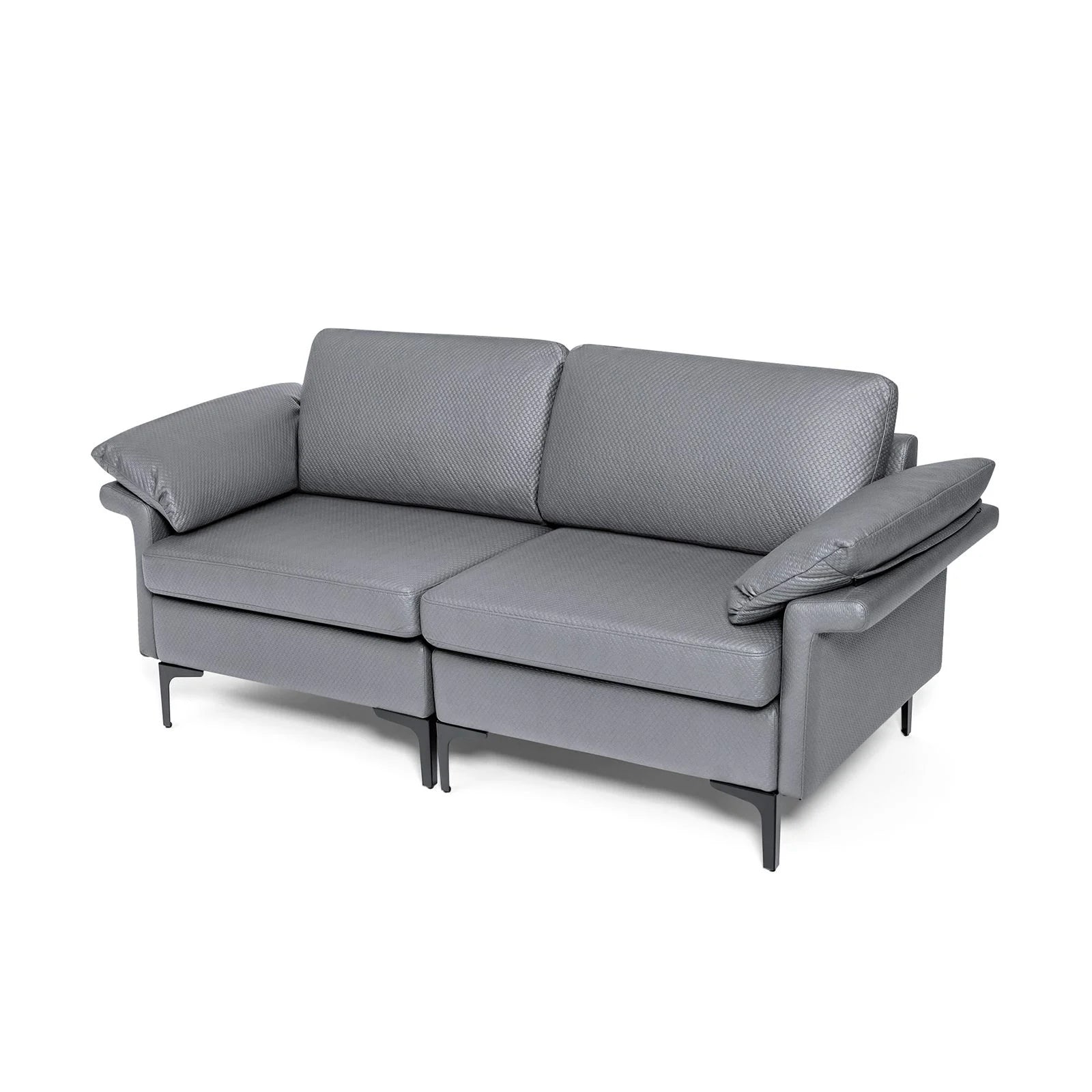 L-Shaped 2-Seater Upholstered Sectional Couch