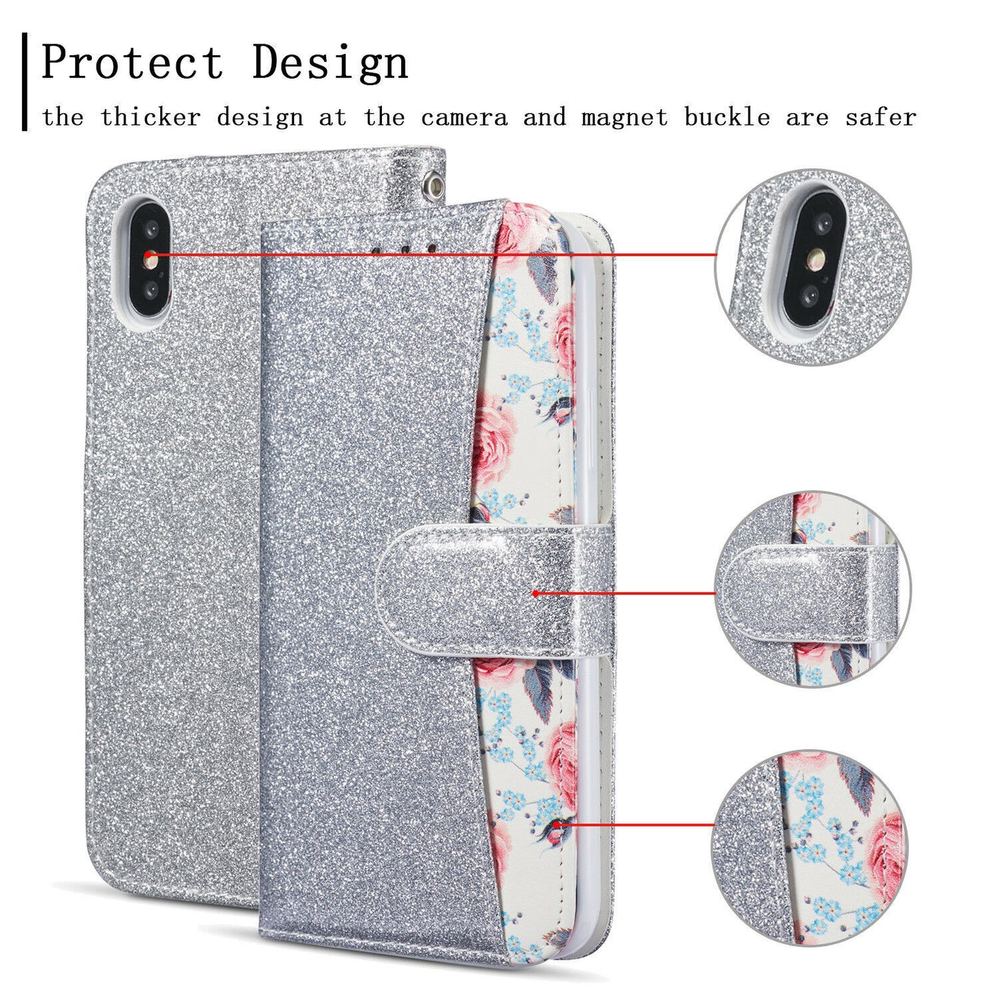 Case for Iphone 16 Pro Max 15 14 13 12 11 X XR Flip Leather Wallet Phone Cover