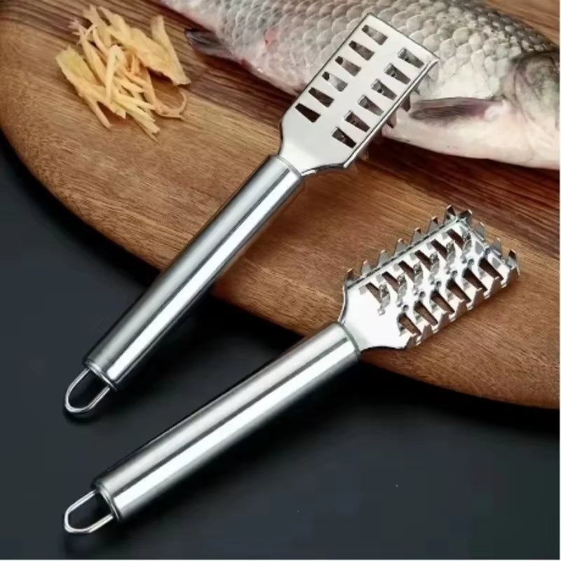 1PC Stainless Steel Fish Scale Knife Scale Scraper Sawtooth Scraping Boning Filleting Cut Scrape Dig Maw Knife