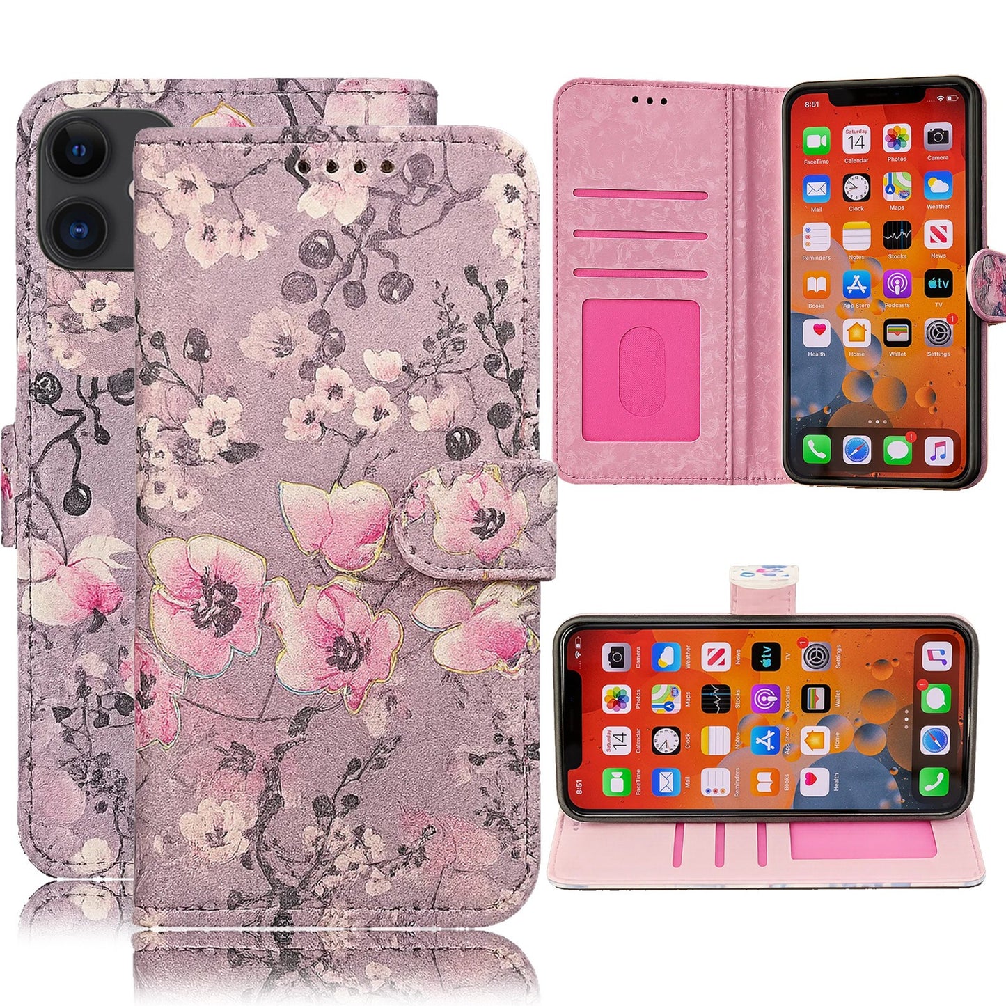 Case for Iphone 16 Pro Max 15 14 13 12 11 X XR Flip Leather Wallet Phone Cover