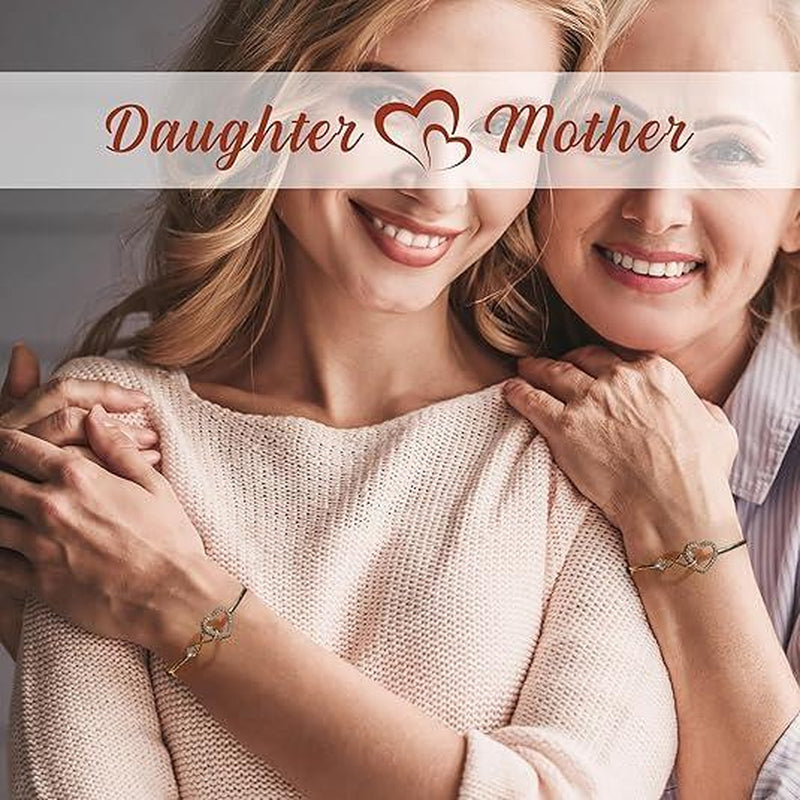 To My Daughter Forever Connected Bracelet, Symbol of Strength and Eternal Love, Adjustable Inspirational Keepsake for Birthday, Graduation or Away from Home