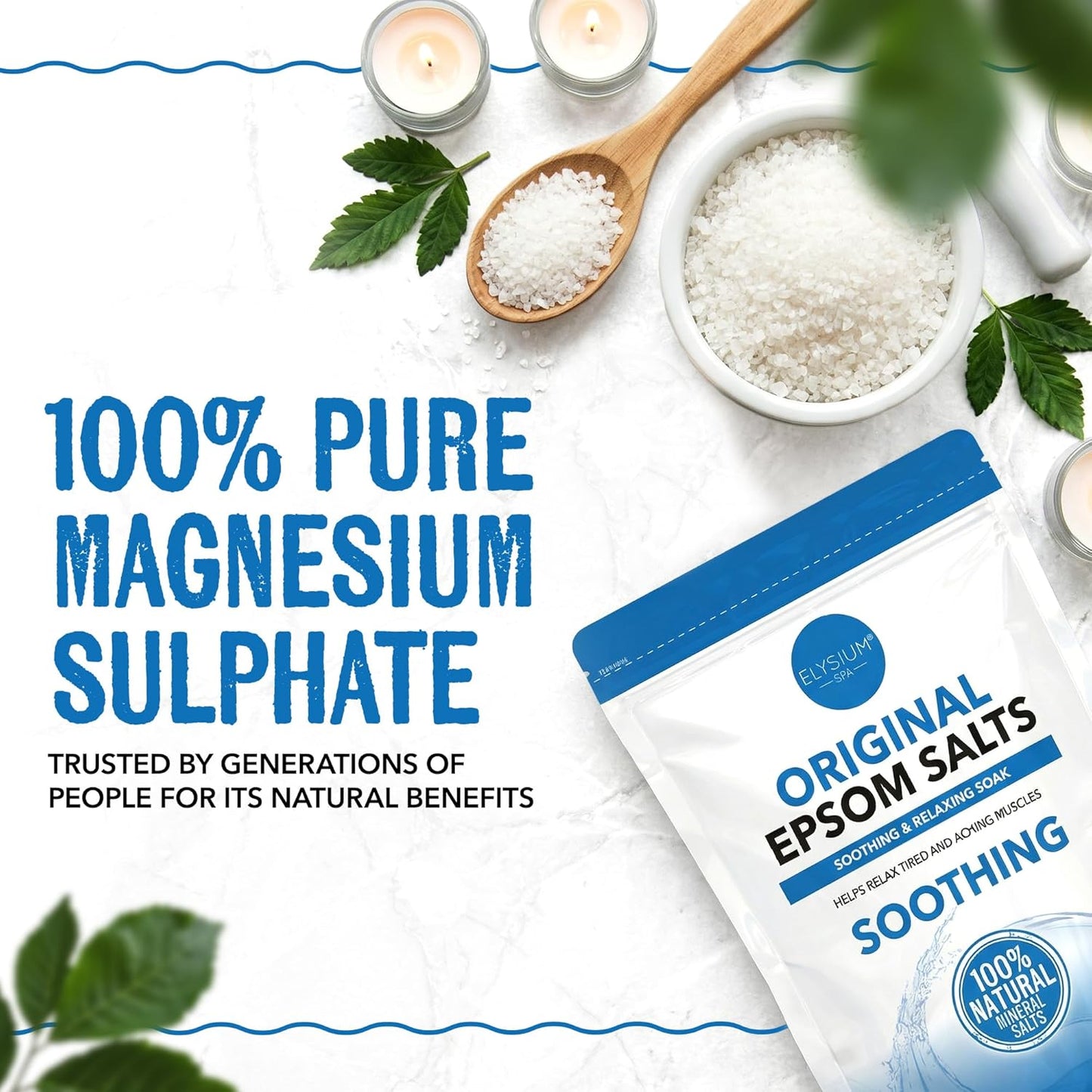 Premium Natural Epsom Salts - 1kg
