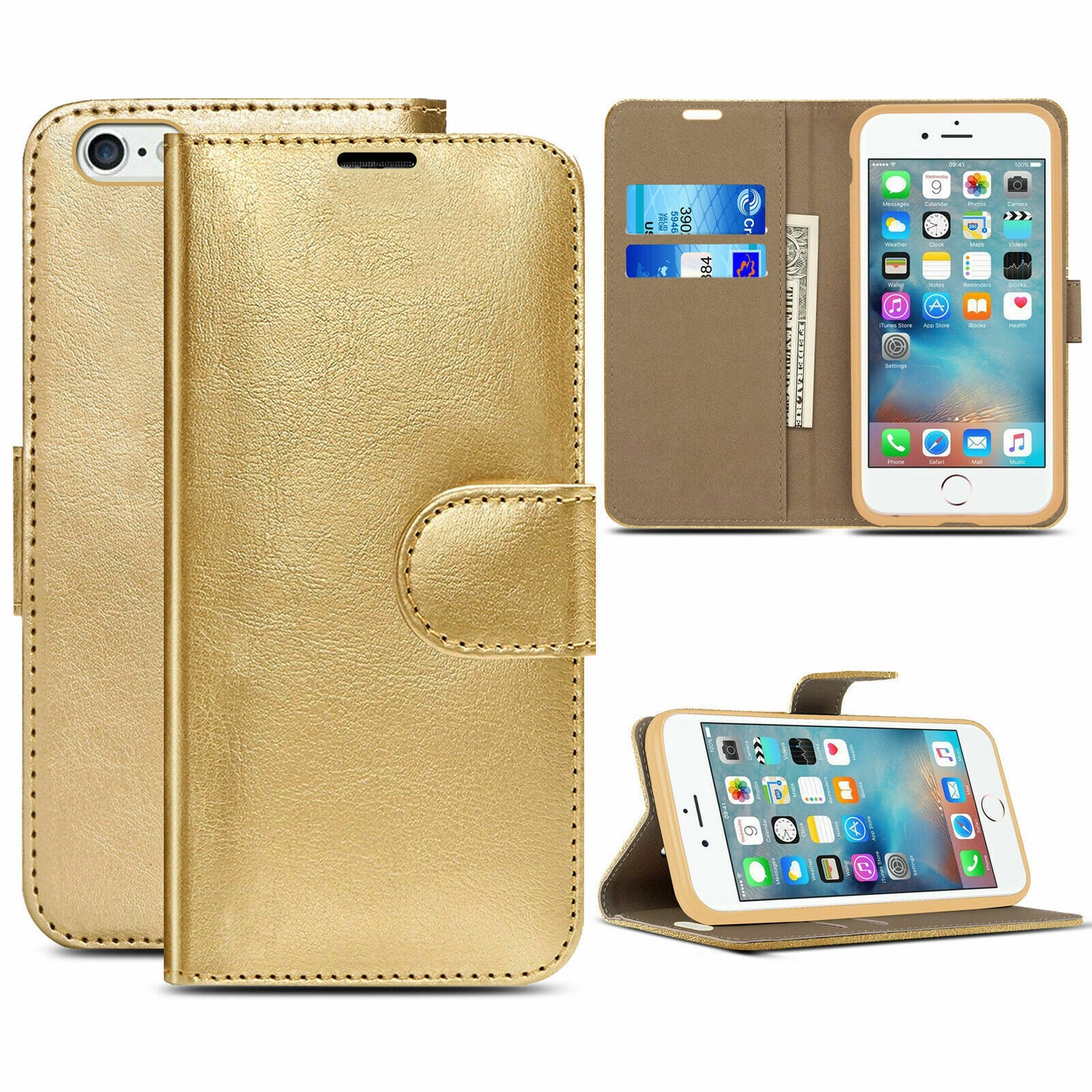 Case for Iphone 16 Pro Max 15 14 13 12 11 X XR Flip Leather Wallet Phone Cover