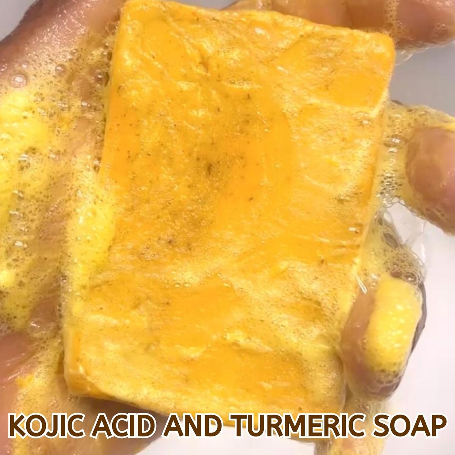 Kojic Acid & Turmeric Soap Set - Natural Lemon Brightening Bar for Acne, Dark Spots, Hyperpigmentation, and Smooth Skin - Deep Cleansing and Refreshing Formula (3 Pieces)