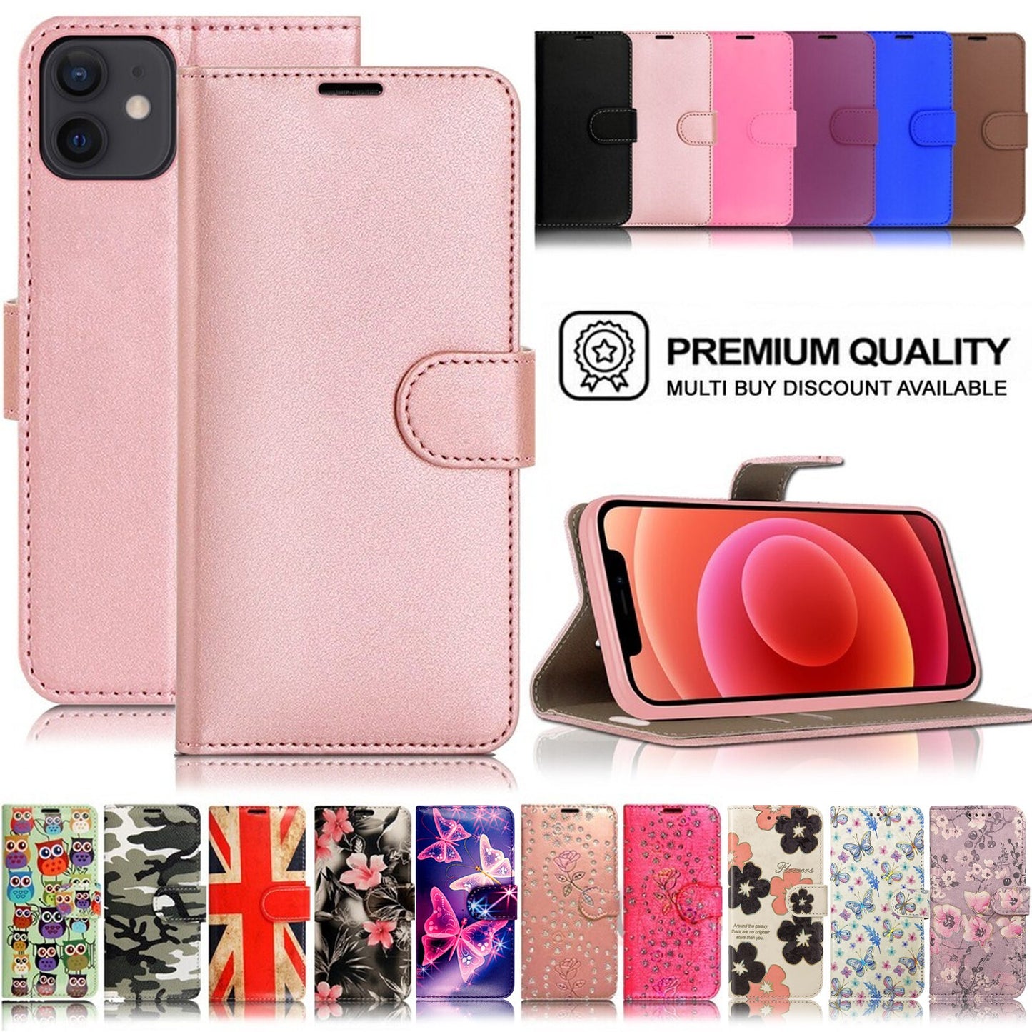 Case for Iphone 16 Pro Max 15 14 13 12 11 X XR Flip Leather Wallet Phone Cover