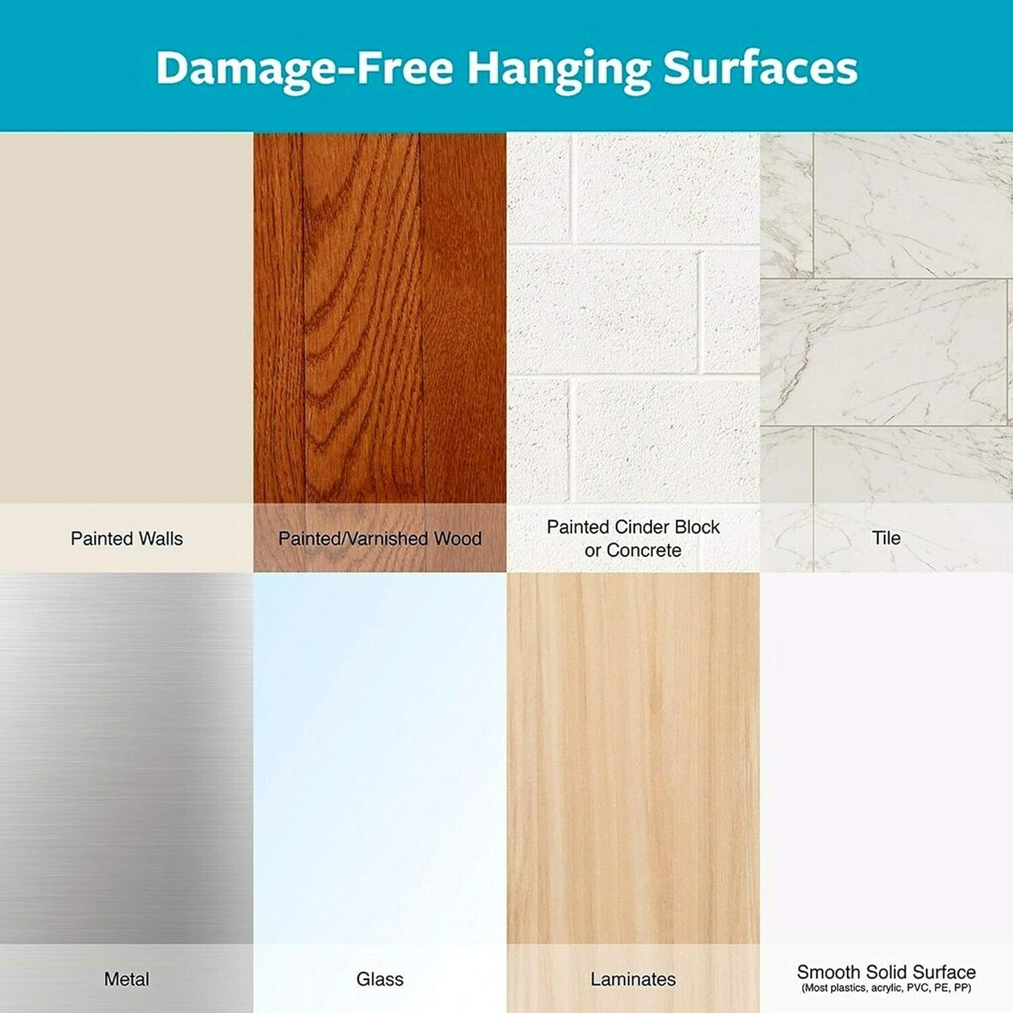 Bathroom Large Double Hook, Pack of 1 Hook and 2 Adhesive Strips, Metal - Damage Free Hanging - Holds up to 1.8 Kg, Satin Nickel