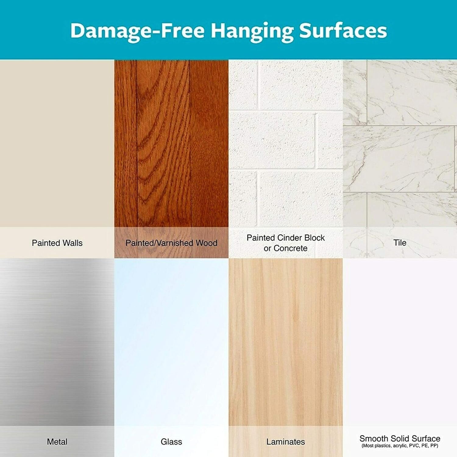 Bathroom Large Double Hook, Pack of 1 Hook and 2 Adhesive Strips, Metal - Damage Free Hanging - Holds up to 1.8 Kg, Satin Nickel