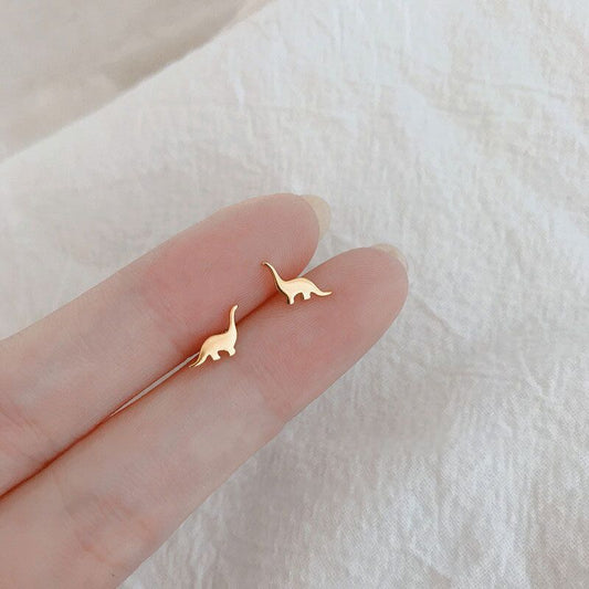 925 Sterling Silver Cute Dinosaur Fashion Stud Earrings Womens Girls Jewellery