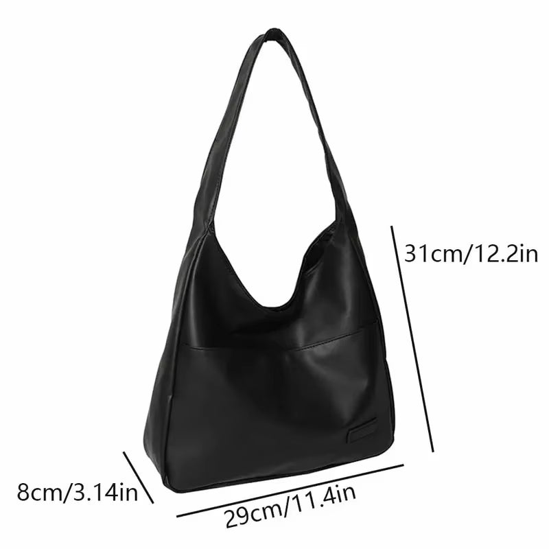 Simple and Casual Retro Shoulder Bag, Trendy for Casual Commuting, Large Capacity Tote Bag
